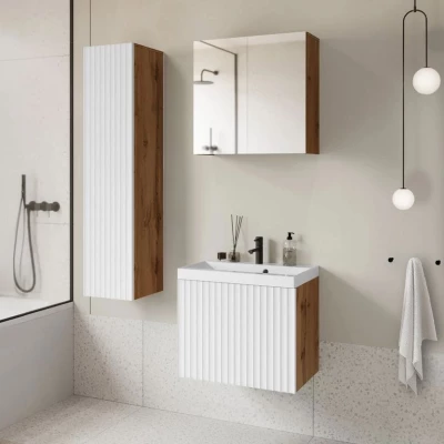 Koupelnová sestava se zrcadlem CASTERA 1 - wotan / bílá