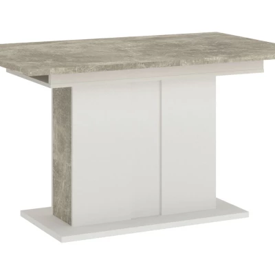 Kuchyňský rozkládací stůl BOOKER - beton / bílý
