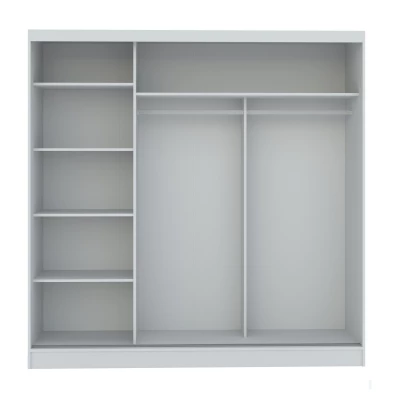 Šatní skříň s posuvnými dveřmi 205 cm VERNON - bílá