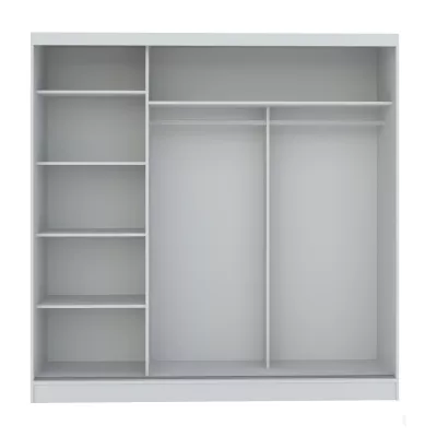 Šatní skříň s posuvnými dveřmi 205 cm VERNON - bílá