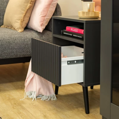 Noční stolek JEWETT - antracitový