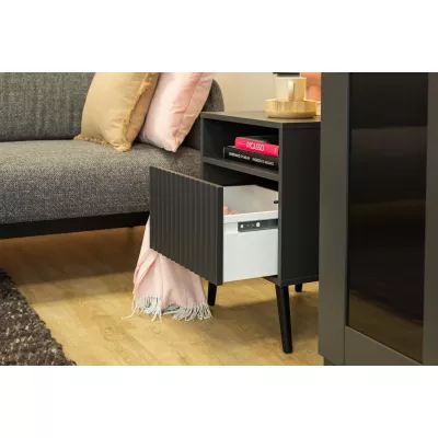 Noční stolek JEWETT - antracitový