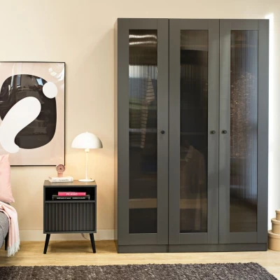 Noční stolek JEWETT - antracitový