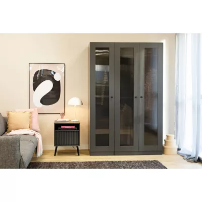 Noční stolek JEWETT - antracitový