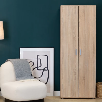 Úzká šatní policová skříň 69 cm SAVOY - dub sonoma