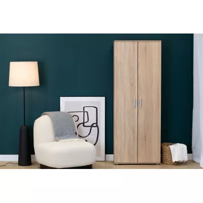 Úzká šatní policová skříň 69 cm SAVOY - dub sonoma