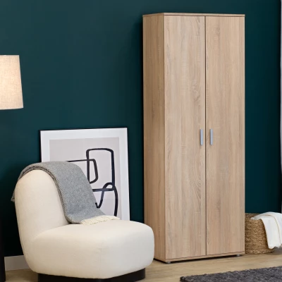 Úzká šatní policová skříň 69 cm SAVOY - dub sonoma