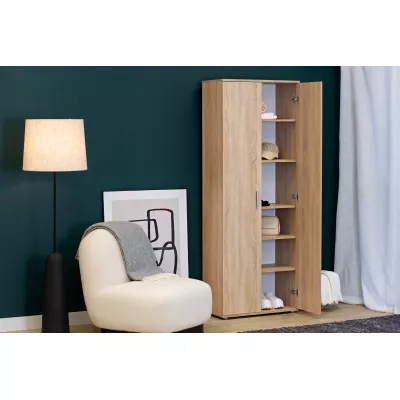 Úzká šatní policová skříň 69 cm SAVOY - dub sonoma