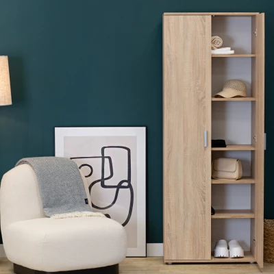 Úzká šatní policová skříň 69 cm SAVOY - dub sonoma