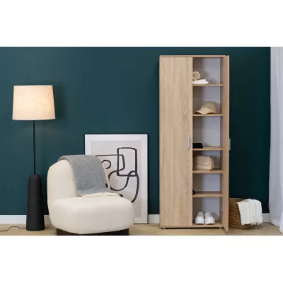 Úzká šatní policová skříň 69 cm SAVOY - dub sonoma