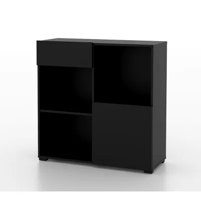 Nízký regál se šuplíkem AFIBA 2 - černý onyx