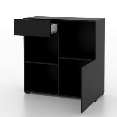 Nízký regál se šuplíkem AFIBA 2 - černý onyx
