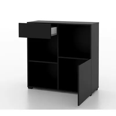 Nízký regál se šuplíkem AFIBA 2 - černý onyx