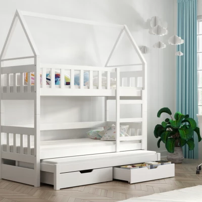 Domečková postel 75x180 DAFNE 4 - bílá