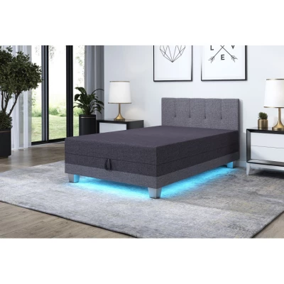 Čalouněná postel 110x195 INEJ 1 - grafitová / šedá