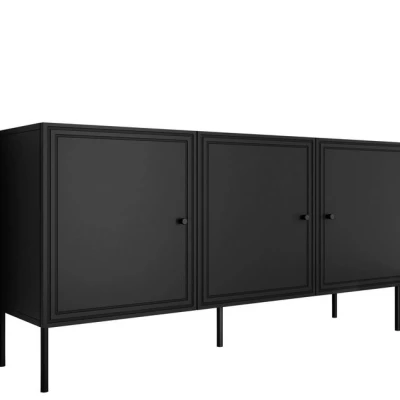 Široká komoda s dvířky VANILIA - černá