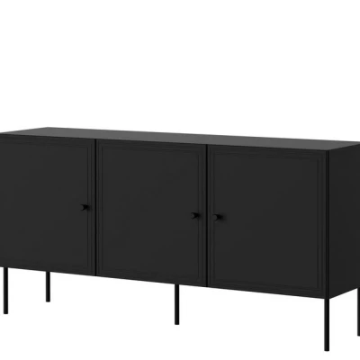 Široká komoda s dvířky VANILIA - černá