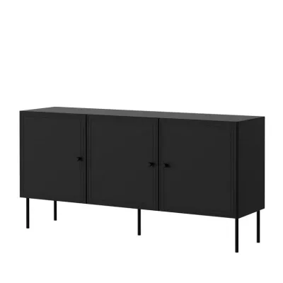 Široká komoda s dvířky VANILIA - černá