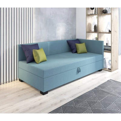 Jednolůžková postel 80x195 BETY PLUS 2 s polštáři - modro šedá