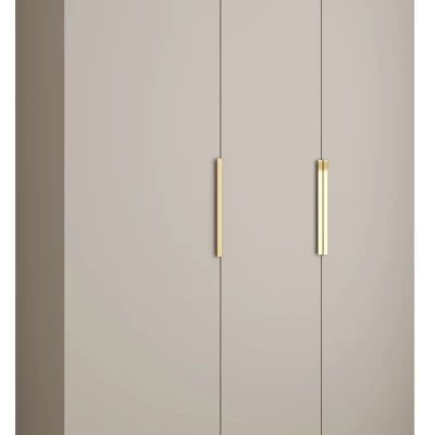 Šatní skříň s policemi 120/50 LORENA 4 - kašmír / zlatá