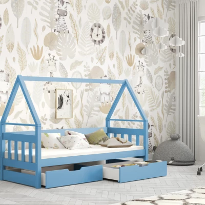 Dětská postel 75x180 DAFNE 1 - modrá