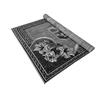 Vzorovaný koberec 150x300 cm LUKEN - šedý / černý