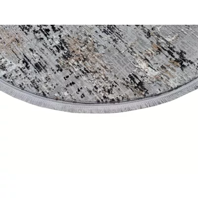 Kulatý koberec 100 cm STEFANO - šedý / černý / béžový