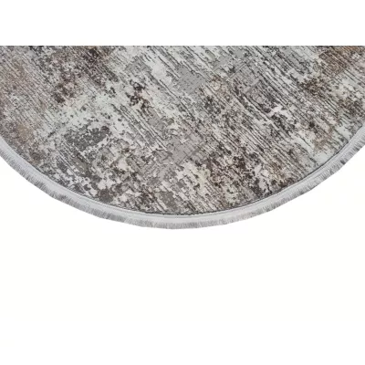 Kulatý koberec 140 cm STEFANO - šedý / zlatý