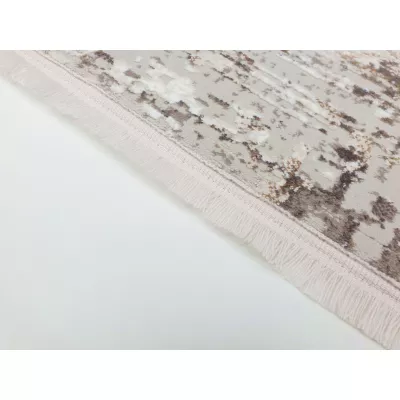 Kulatý koberec 140 cm STEFANO - šedý / zlatý