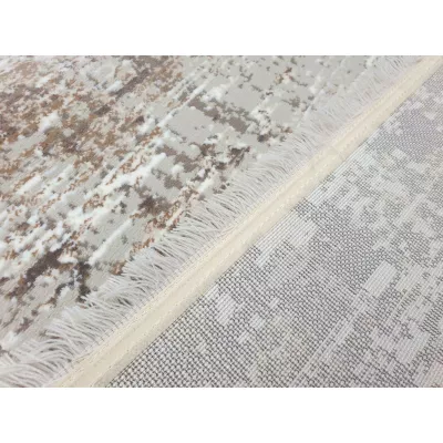 Kulatý koberec 140 cm STEFANO - šedý / zlatý