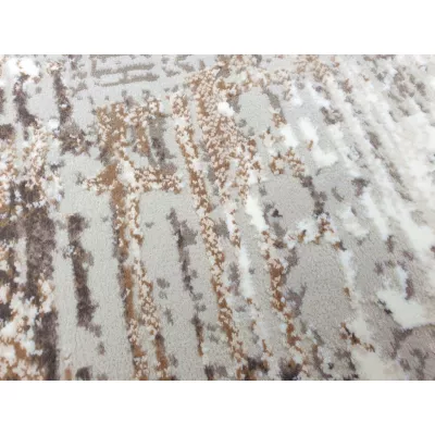 Kulatý koberec 100 cm STEFANO - šedý / zlatý