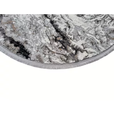 Kulatý koberec 140 cm STEFANO - šedý / černý