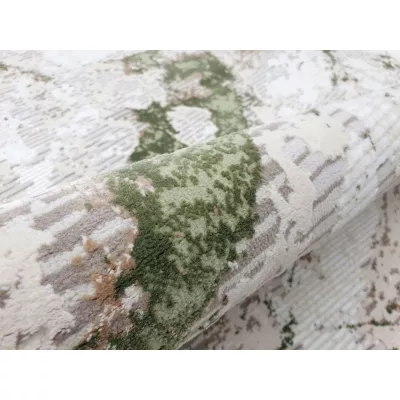 Obdélníkový koberec 80x150 cm STEFANO - krémový / zelený