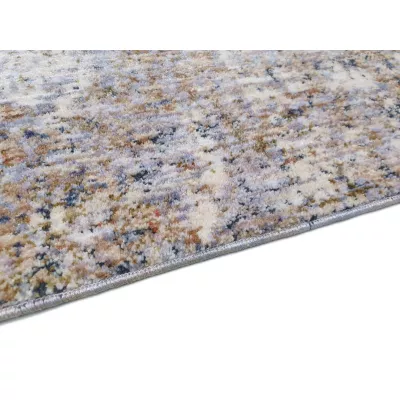 Kulatý koberec 140 cm FRANCO - modrý / šedý