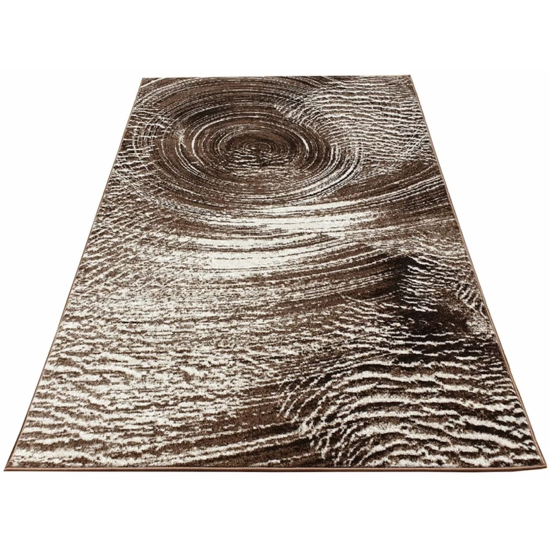 Abstraktní kusový koberec 240x330 cm DEMIAN - hnědý / béžový