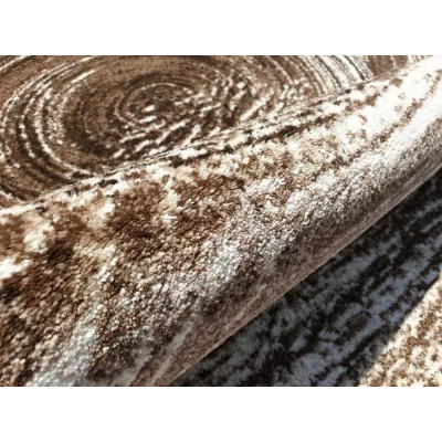 Abstraktní kusový koberec 240x330 cm DEMIAN - hnědý / béžový