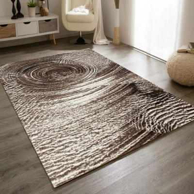 Abstraktní kusový koberec 240x330 cm DEMIAN - hnědý / béžový