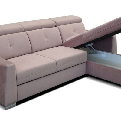 Rozkládací sedačka s úložným prostorem IRENE - růžová