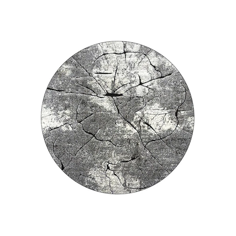 Kulatý kusový koberec 160x160 BRAWLEY 8 - šedý / bílý