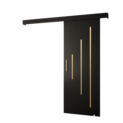 Posuvné dveře se zlatým úchytem SALOME 11 - 80 cm, černé