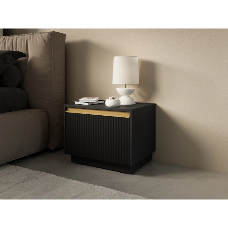 Noční stolek MANANA - černý