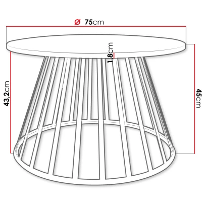 Moderní konferenční stolek GRAFFI - černý / zlatý