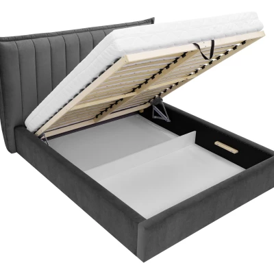 Manželská čalouněná postel 160x200 AMOL - béžová