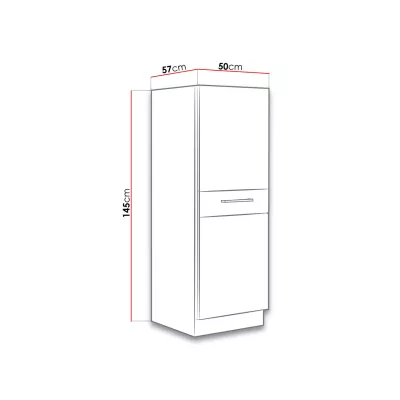 Kuchyňská skříňka se šuplíky 50 cm ZHILAN - dub lancelot / dark wood