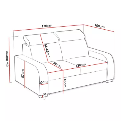 Dvoumístná pohovka HACARI 1 - žlutá