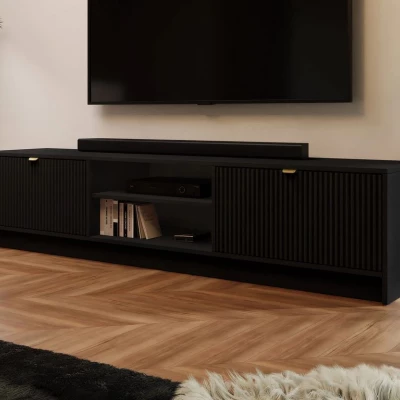 Široký televizní stolek TABORO - černý