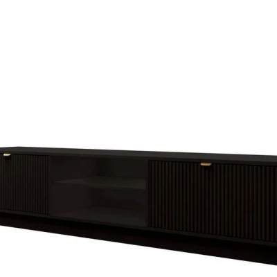 Široký televizní stolek TABORO - černý