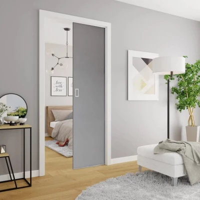 Posuvné dveře do pouzdra SALMA - 70 cm, grafitové