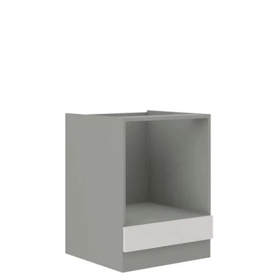 Skříňka pro vestavnou troubu 60 cm GENJI - šedá / lesklá bílá