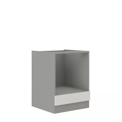 Skříňka pro vestavnou troubu 60 cm GENJI - šedá / lesklá bílá